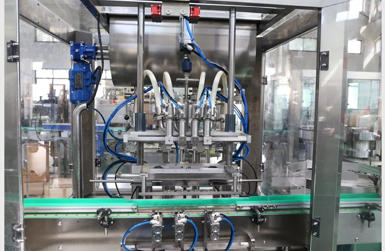 Automatic 4/6/8 Heads Piston Pump Filling Machine for Food/Cosmetic/Beverage /Oil/Cream / Soap Liquid Paste Product Packing Machinery Machine Bottling Line