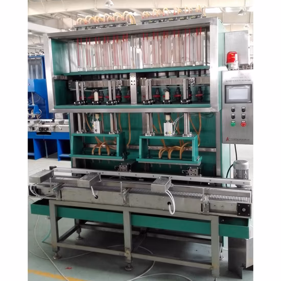 Máquina de llenado de ácido de flujo por gravedad volumétrica con separador de PE para batería de automóvil/coche